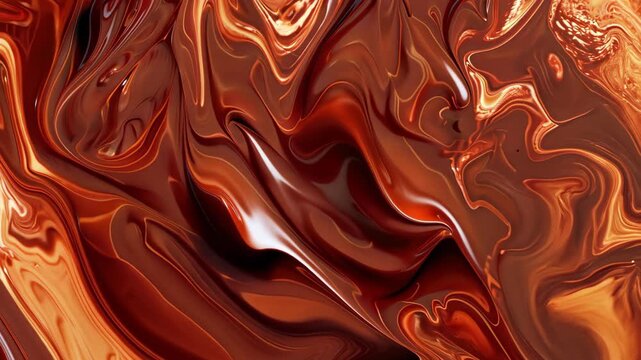 Chocolate Swirl: The image features a captivating close-up of melted chocolate, its rich, swirling patterns a testament to the irresistible allure of this timeless treat.