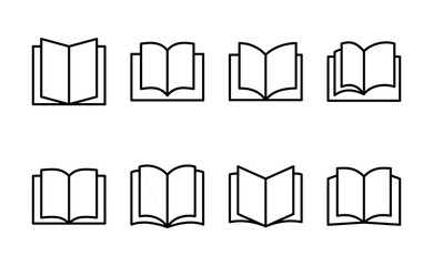 Book icon vector. open book sign and symbol. ebook icon