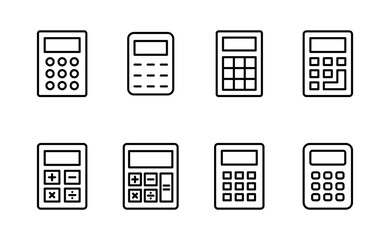 Calculator icon vector. Accounting calculator sign and symbol.