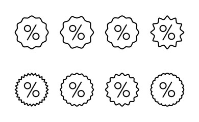 Discount icon vector. Discount tag sign and symbol