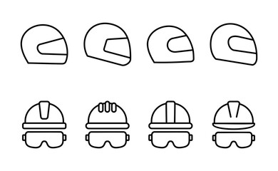 Helmet icon vector. Motorcycle helmet sign and symbol. Construction helmet icon. Safety helmet