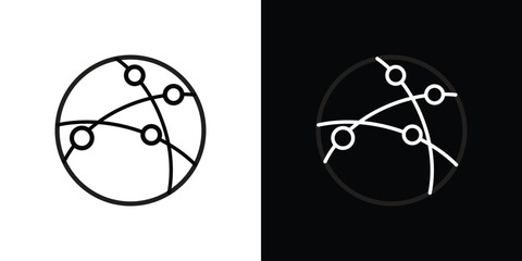 Global networking icon In Trendy Design Vector Eps 10