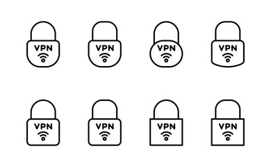 Vpn icon vector. Private network sign and symbol. virtual private network icon.