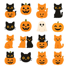 Halloween Themed Illustrations: A collection of delightful Halloween illustrations featuring a variety of seasonal elements.