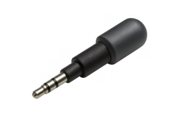 Trrs audio jack plug connector technology on transparent background