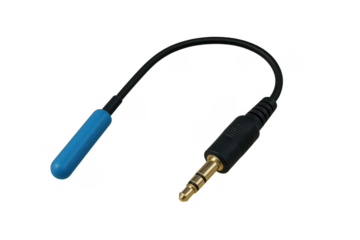 Temperature sensor probe with jack plug connector