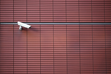 Details of Security Cameras on different buildings. Hamburg city near Hamburg Port.