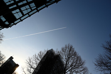 Details of Security Cameras on different buildings. Hamburg city near Hamburg Port.