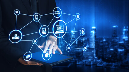 Gaming icons show online gaming, game streaming, and interactive play. Gaming supports esports, game community, and digital gaming experience. Entice