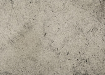 Aged dirty paper texture. Old worn paper grimy background. Vintage scratched grunge surface for design.	