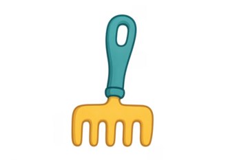 Plastic sand rake toy for children playing