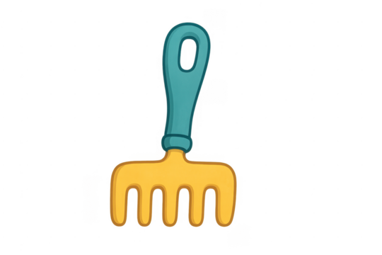 Plastic sand rake toy for children playing