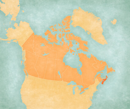 Map of Canada - Nova Scotia