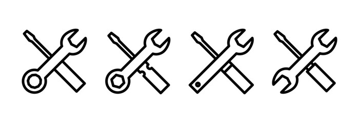 Repair tools icon vector illustration. tool sign and symbol. setting icon. Wrench and screwdriver. Service