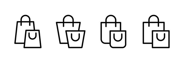 Shopping bag icon vector illustration. shopping sign and symbol