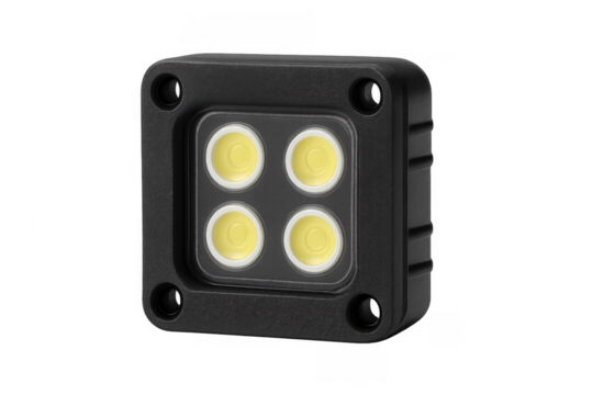 Portable led work lamp light on transparent background