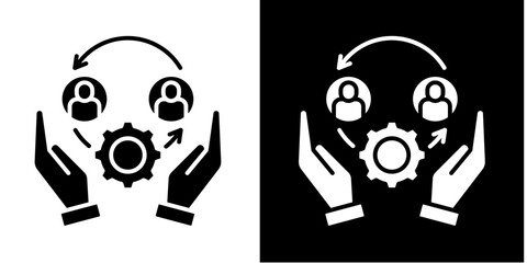 Inclusive Circle  Icon Set White Style Collection
