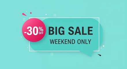 Big Sale Announcement: A vibrant banner proclaims a significant discount and limited-time offer, designed to capture attention and promote special deals.