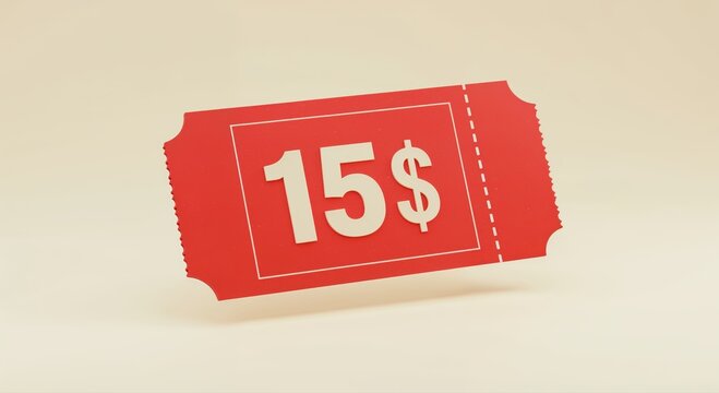 $15 Voucher: An eye-catching $15 voucher offers a delightful opportunity, its bold design beckoning with the promise of savings, ready to be redeemed for a range of delightful possibilities.