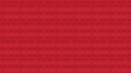 red background with ho ho ho text pattern 