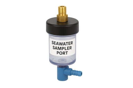 Seawater sampler port equipment for water quality monitoring