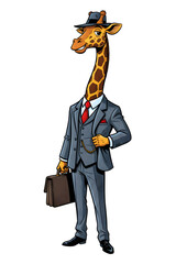 businessman or agent giraffe