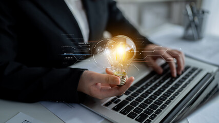 AI artificial intelligence with digital brain and connected data circuit. AI core processes data, AI core drives intelligence, enables connection, and AI core powers smart digital systems. Latch