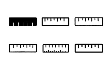 Minimalist black and white ruler set with various line thicknesses