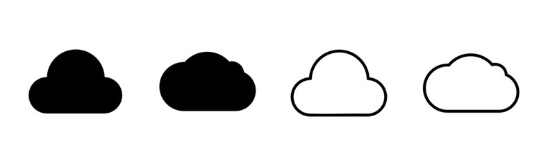 Cloud icon set. cloud vector icon