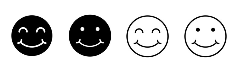 smile icon set. smile emoticon icon. feedback