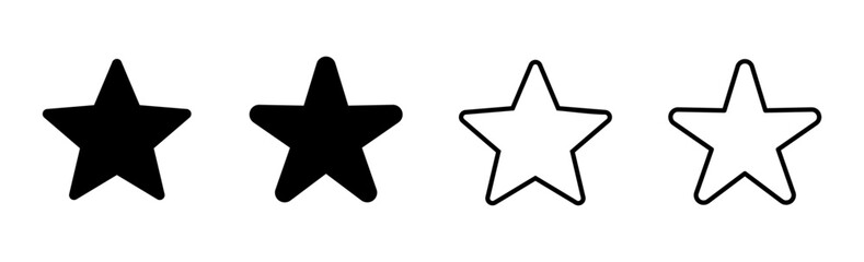 Star Icon set. rating icon vector. favourite star icon