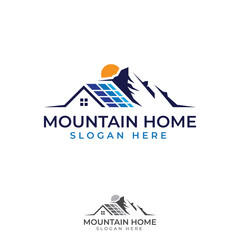 Solar home or Solar energie logo concept design template