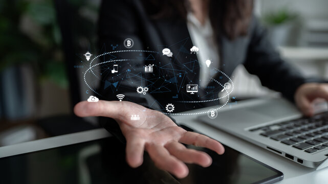 Digital business ecosystem integrating multiple business, ecosystem, and technology elements in a seamless digital network Latch