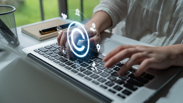 Copyright protection highlights copyright, intellectual property, and legal ownership through law, verification, and secure digital rights Latch