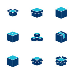 Box icon vector isolated on white background. Cardboard box, packaging open. Box vector icon