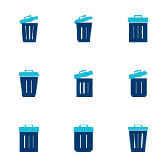 Trash icon vector isolated on white background. trash can icon. Delete icon vector
