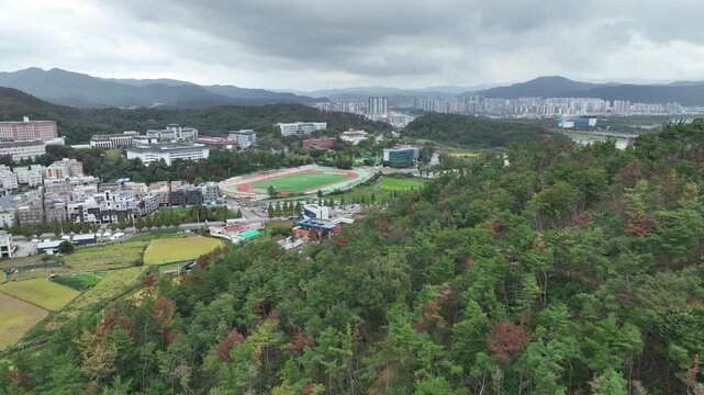 Aviation video of Gyeongju where APEC was held