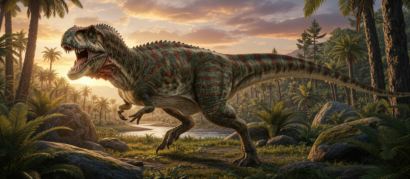 Abelisaurus comahuensis, a large theropod dinosaur and predator that lived during the Late Cretaceous period in Patagonia