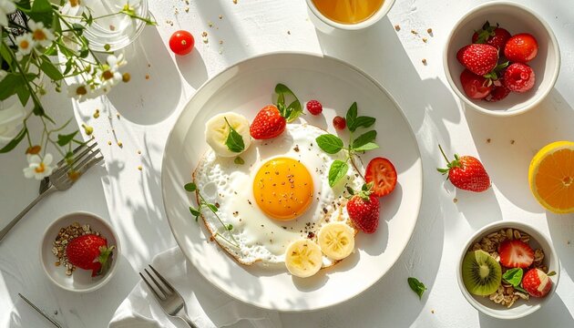 fried eggs with bacon