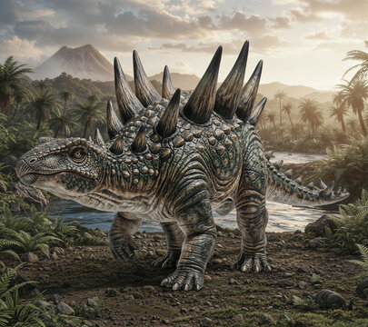 The armored Ankylosaurid Polacanthus foxii in the Lower Cretaceous