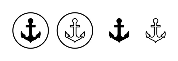 Anchor icon logo design. Anchor sign and symbol. Anchor marine icon.