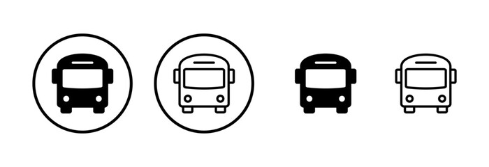 Bus icon logo design. bus sign and symbol