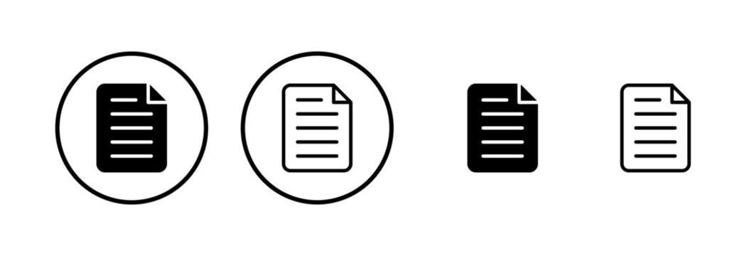 Document icon logo design. Paper sign and symbol. File Icon