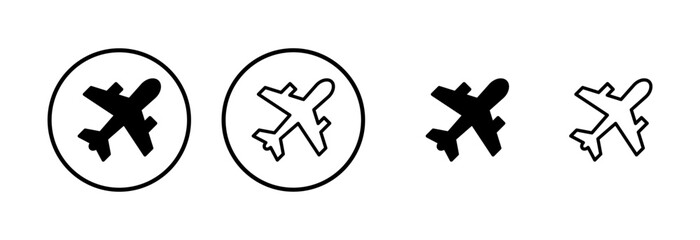 Plane icon logo design. Airplane sign and symbol. Flight transport symbol. Travel sign. aeroplane