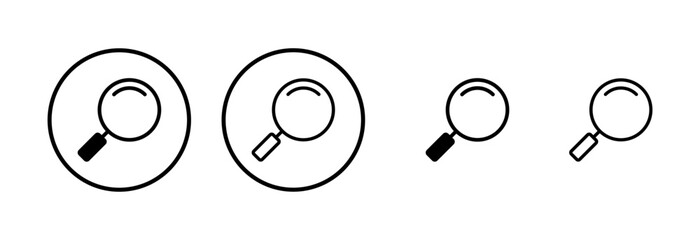 Search icon logo design. search magnifying glass sign and symbol