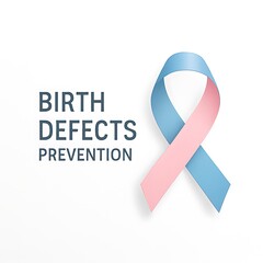 Birth defects prevention awareness ribbon for medical healthcare