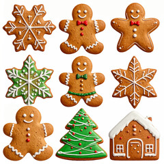 Fototapeta premium Festive Gingerbread Cookies - Holiday Treats and Christmas Decorations.