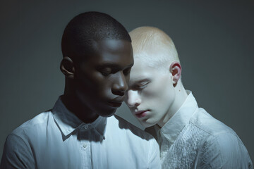 Intimate Embrace of Two Men