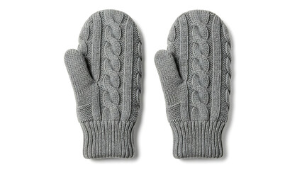 Cable Knit Wool Mittens with Thumb for Warm Winter Comfort