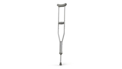 Single Adjustable Medical Crutch Providing Essential Mobility Aid for Injury Recovery